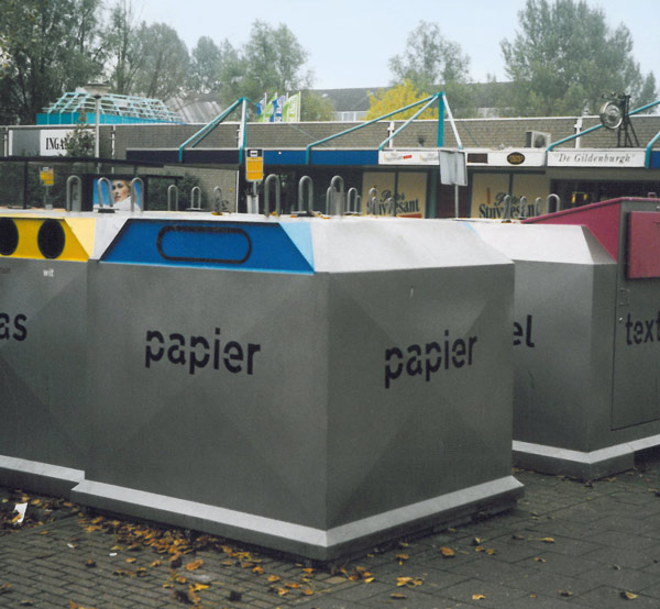 C 104in Gouda Container pentru reciclare hartie cu sistem suprateran | Bauer C - Unilift Container pentru reciclare